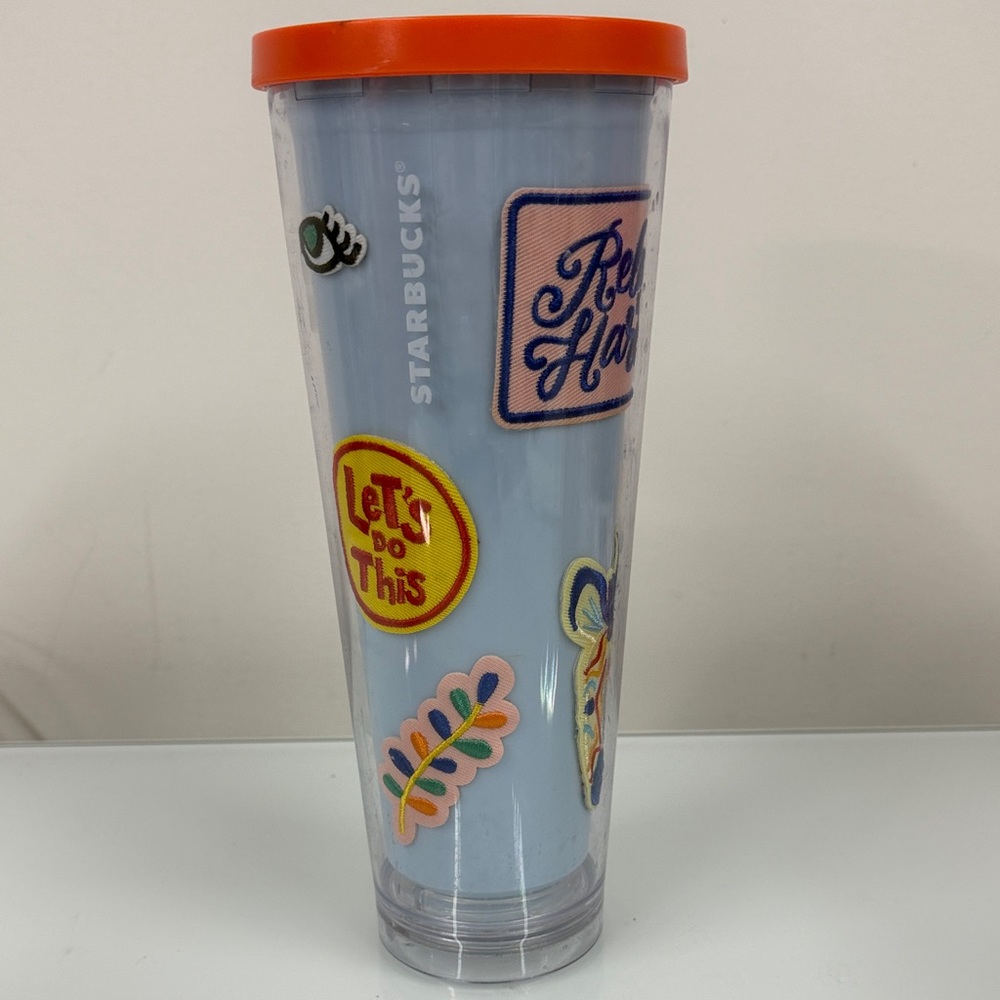 Starbucks 2016 Dream in Color Tumbler Venti 24oz Patches Coffee Drink Cup